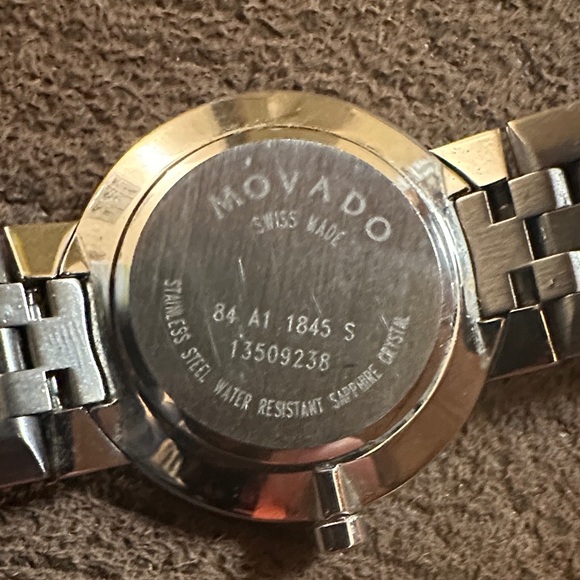 Movado Classic Silver Watch with Black Dial - Picture 2 of 7